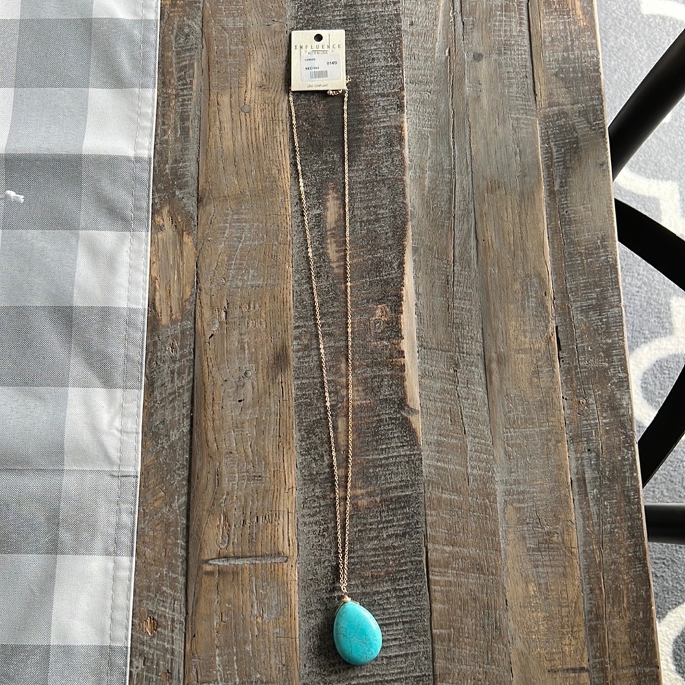 NWT Influence Turquoise Long Necklace
